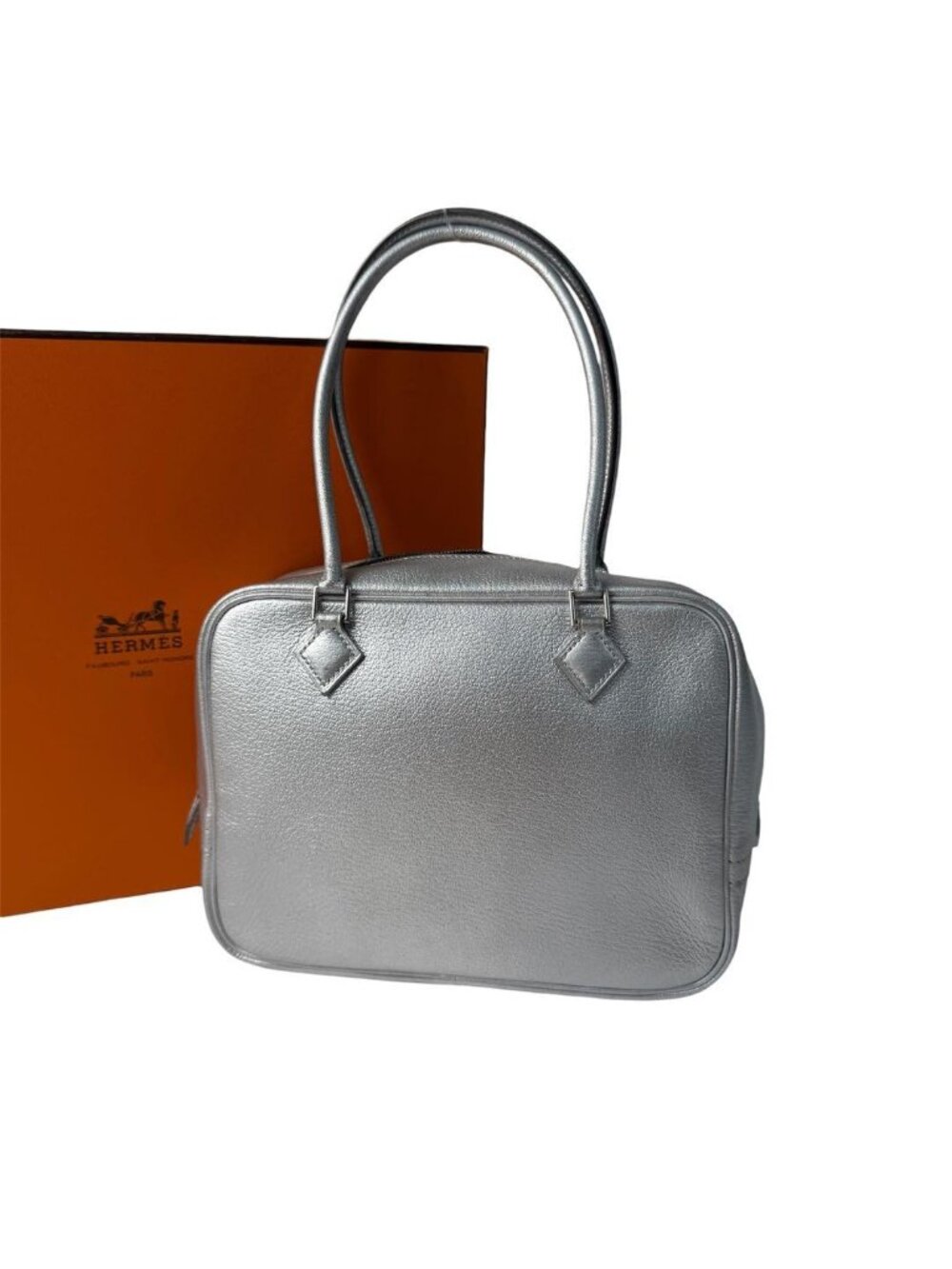 Hermes Mini Plume 20 Olympic Limited Silver Handbag